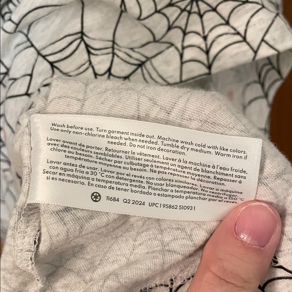 CARTERS UEC Girls Size 12 Gray and Black Spider Web Patterned Dress 🕷️ - Picture 8 of 11